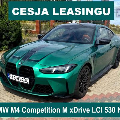 BMW M4 Competition M xDrive LCI - 530 KM, Cesja w PKO Leasing, Łączny koszt to 394 327,00 zł brutto